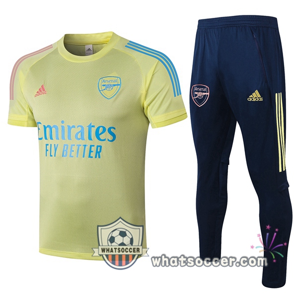 Arsenal + Pants Yellow Training T-Shirt Suit 2020-2021