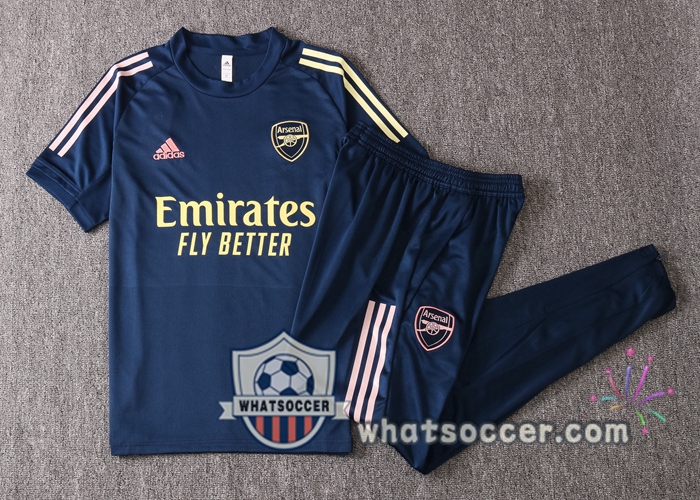 Arsenal + Pants Blue Royal Training T-Shirt Suit 2020-2021