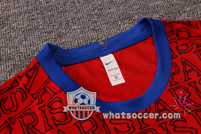 Paris PSG + Pants Red Training T-Shirt Suit 2020-2021