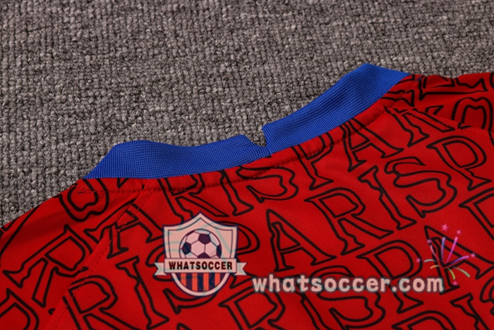 Paris PSG + Pants Red Training T-Shirt Suit 2020-2021