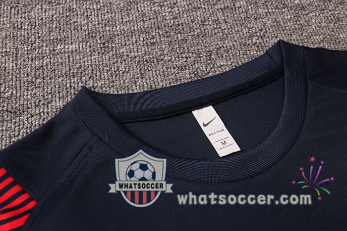 Paris PSG + Pants Blue Royal Training T-Shirt Suit 2020-2021