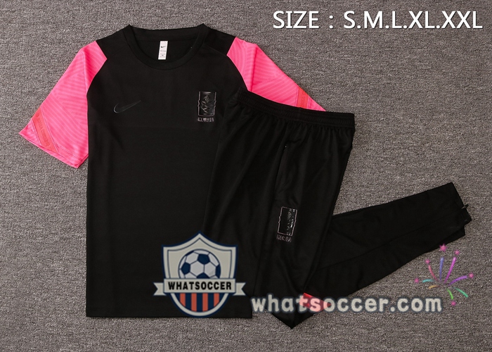 Korea + Pants Black Training T-Shirt Suit 2020-2021
