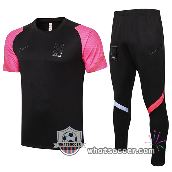 Korea + Pants Black Training T-Shirt Suit 2020-2021