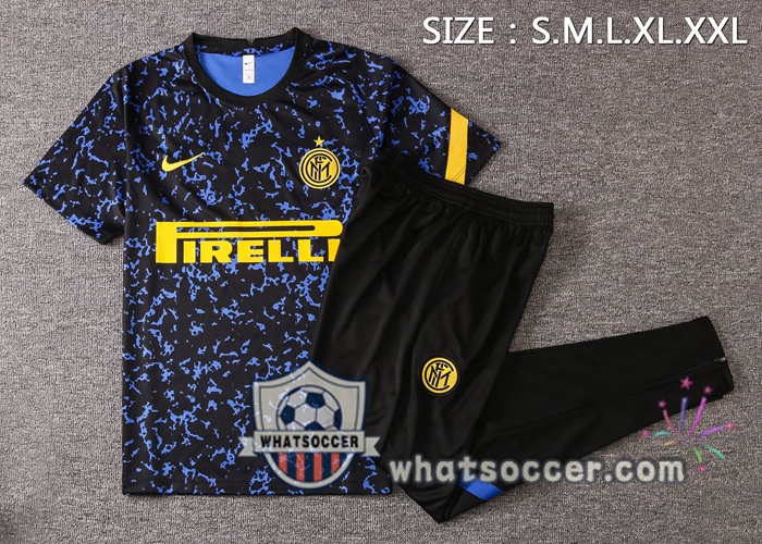 Inter Milan + Pants Blue Training T-Shirt Suit 2020-2021