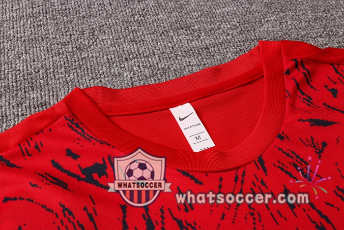 France + Pants Red Training T-Shirt Suit 2020-2021