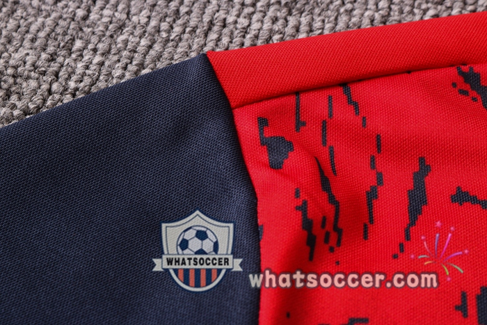 France + Pants Red Training T-Shirt Suit 2020-2021