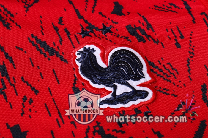France + Pants Red Training T-Shirt Suit 2020-2021