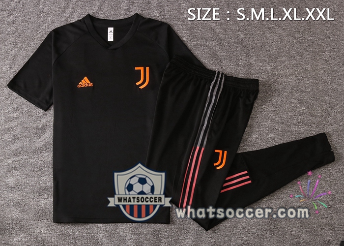 Juventus + Pants Black Training T-Shirt Suit 2020-2021