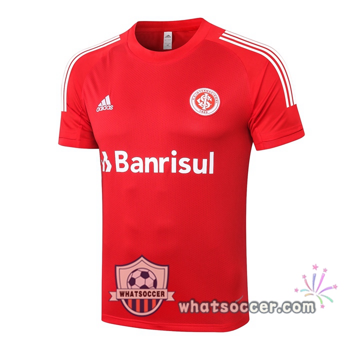 SC Internacional + Pants Red Training T-Shirt Suit 2020-2021