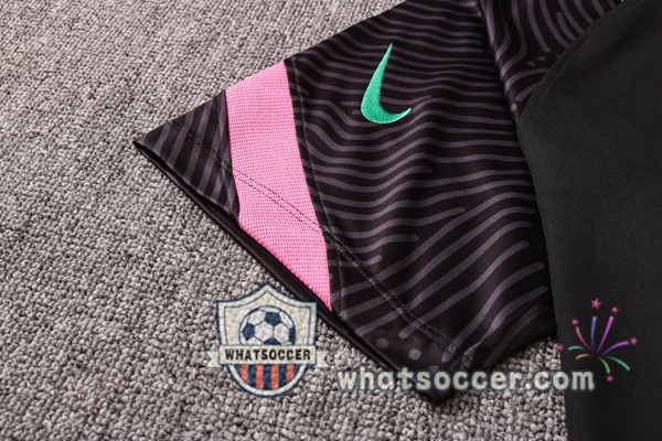FC Barcelona + Pants Black Training T-Shirt Suit 2020-2021