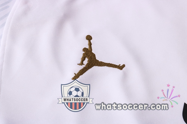 Paris PSG Jordan + Pants White Training T-Shirt Suit 2020-2021