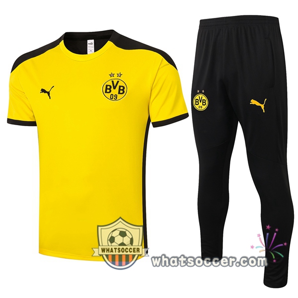 Dortmund BVB + Pants Yellow Training T-Shirt Suit 2020-2021