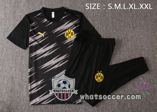 Dortmund BVB + Pants Black Training T-Shirt Suit 2020-2021