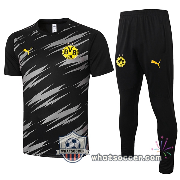 Dortmund BVB + Pants Black Training T-Shirt Suit 2020-2021