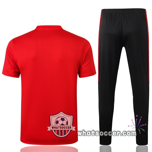 AC Milan + Pants Red Training T-Shirt Suit 2020-2021