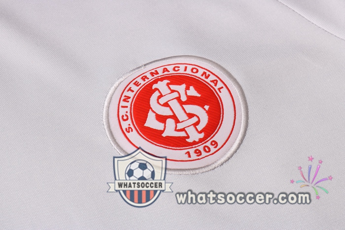 SC Internacional + Pants Light Gray Training T-Shirt Suit 2020-2021