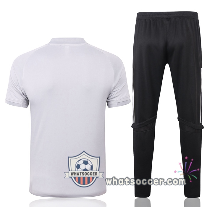 SC Internacional + Pants Light Gray Training T-Shirt Suit 2020-2021