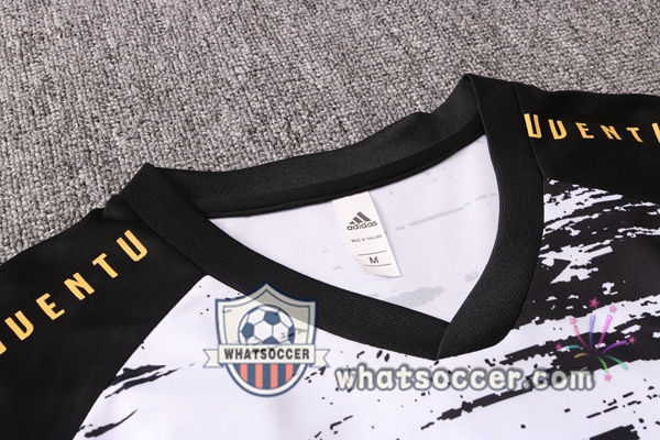 Juventus + Pants Black White Training T-Shirt Suit 2020-2021