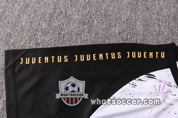 Juventus + Pants Black White Training T-Shirt Suit 2020-2021