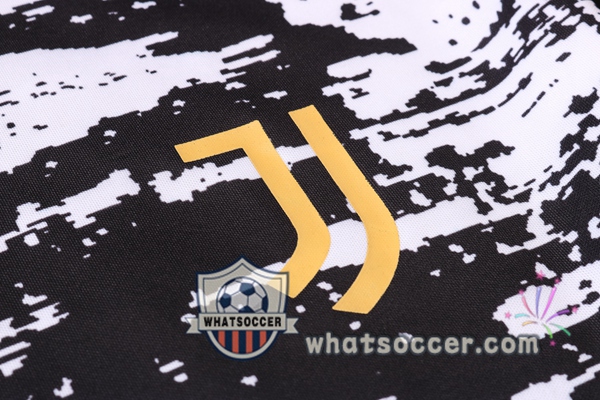 Juventus + Pants Black White Training T-Shirt Suit 2020-2021