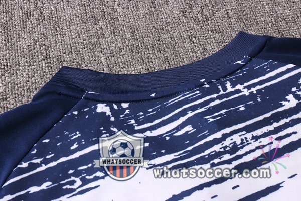 Real Madrid + Pants White Blue Royal Training T-Shirt Suit 2020-2021