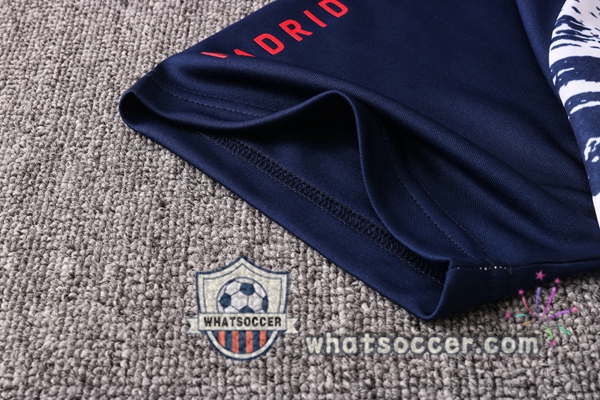 Real Madrid + Pants White Blue Royal Training T-Shirt Suit 2020-2021