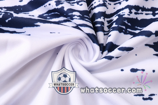 Real Madrid + Pants White Blue Royal Training T-Shirt Suit 2020-2021