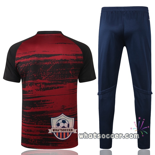 Arsenal + Pants Red Black Training T-Shirt Suit 2020-2021