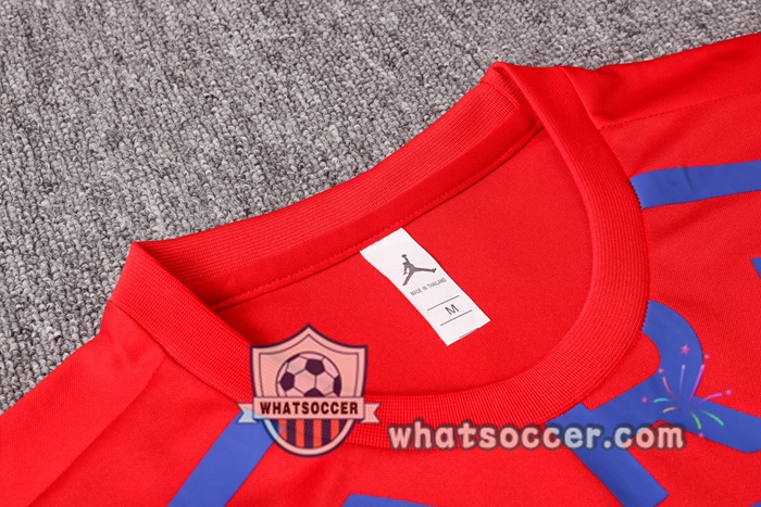 Paris PSG Jordan + Pants Red Training T-Shirt Suit 2020-2021