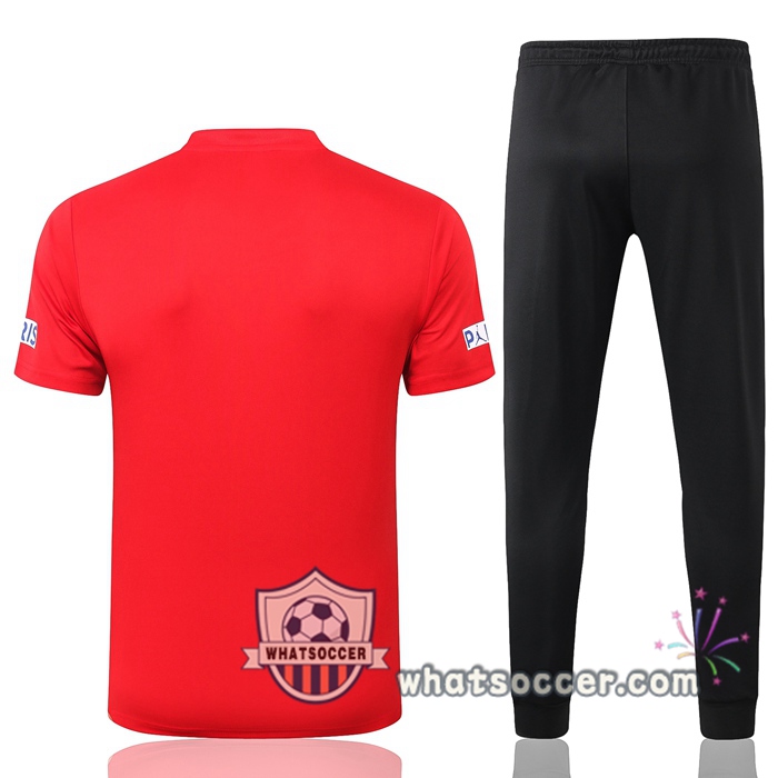 Paris PSG Jordan + Pants Red Training T-Shirt Suit 2020-2021