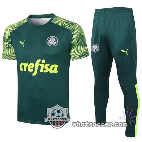 Palmeiras + Pants Green Training T-Shirt Suit 2020-2021