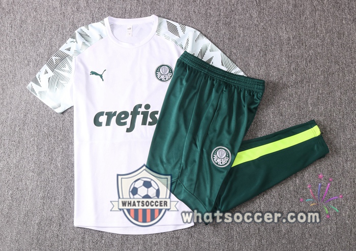Palmeiras + Pants White Training T-Shirt Suit 2020-2021