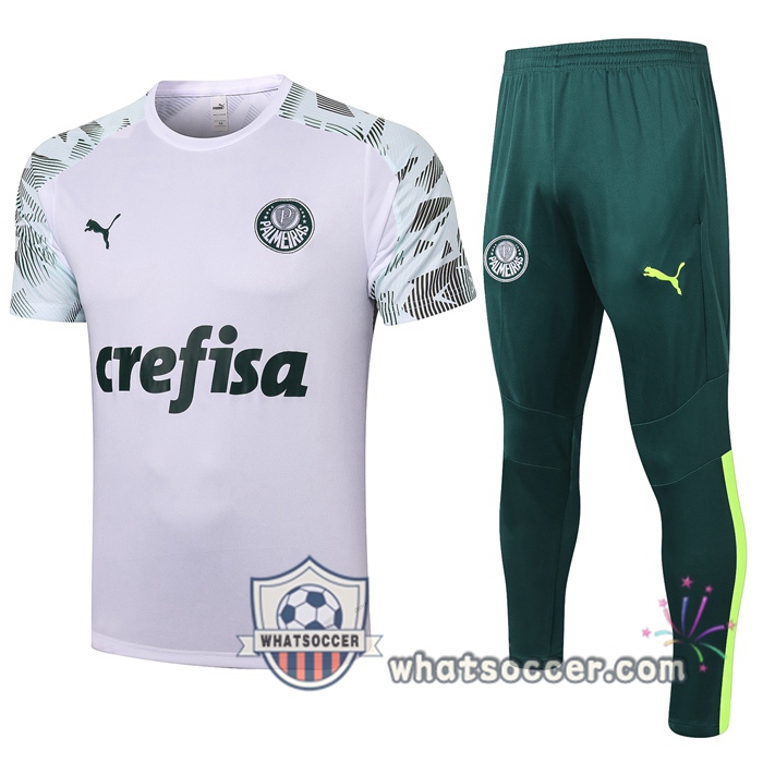 Palmeiras + Pants White Training T-Shirt Suit 2020-2021