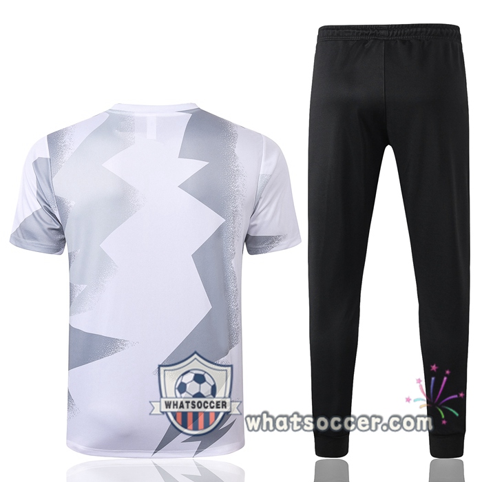 Paris PSG Jordan White Training T-Shirt Suit 2020-2021
