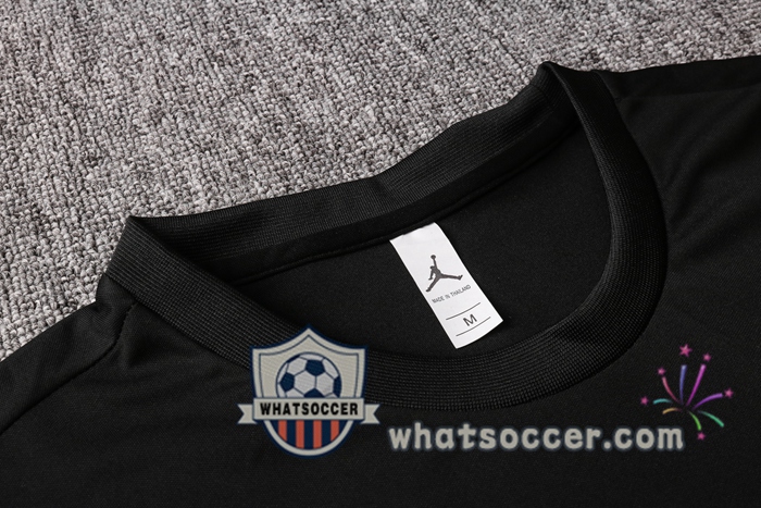 Paris PSG Black White Training T-Shirt Suit 2020-2021