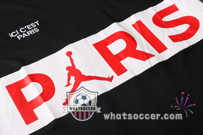 Paris PSG Black White Training T-Shirt Suit 2020-2021