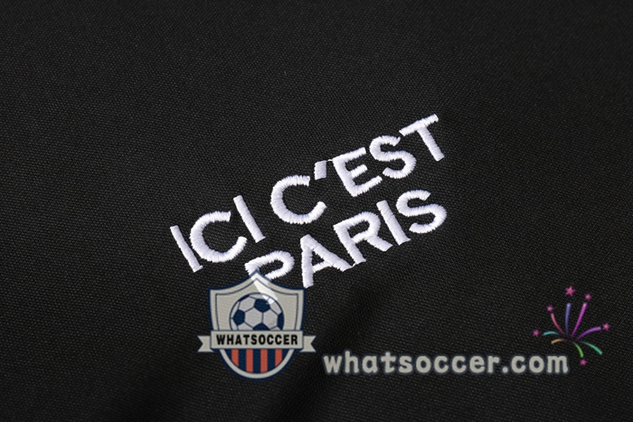 Paris PSG Black White Training T-Shirt Suit 2020-2021