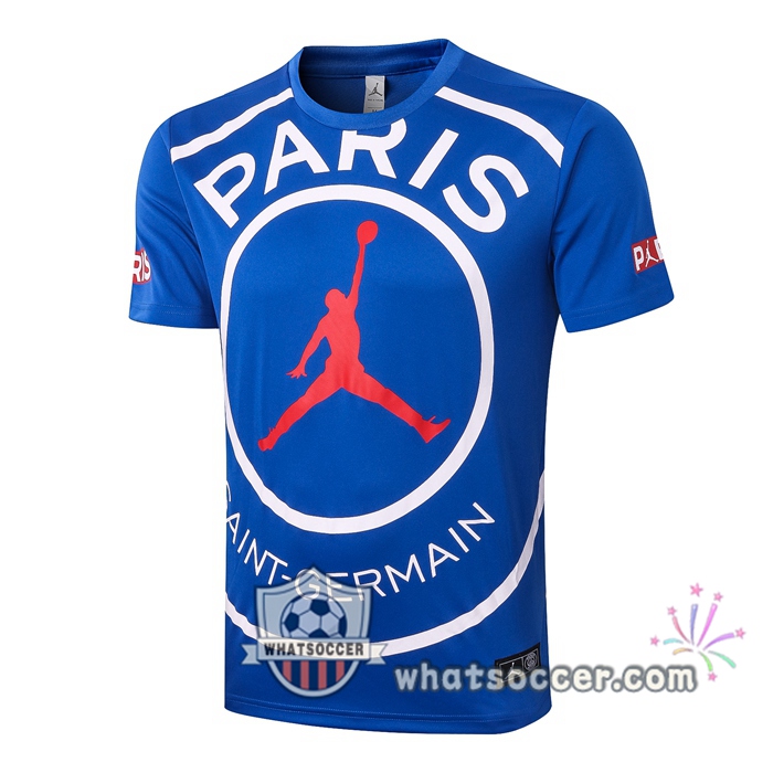 Paris PSG Jordan Blue Training T-Shirt Suit 2020-2021