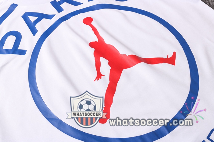Paris PSG Jordan White Training T-Shirt Suit 2020-2021