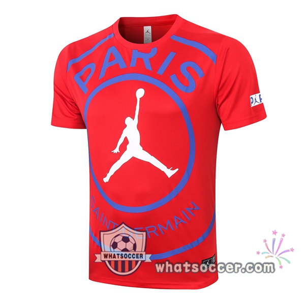 JORDAN Paris PSG Red Training T-Shirts 2020-2021