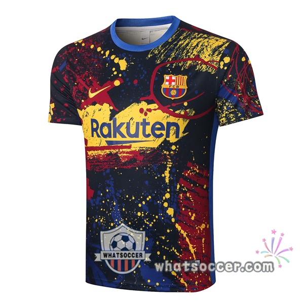 FC Barcelona Yellow Blue Training T-Shirts 2020-2021