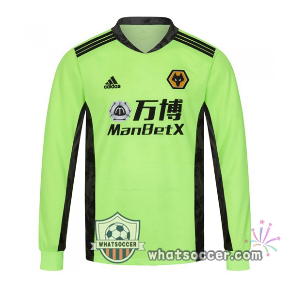 Wolves Goalkeeper Soccer Jerseys Long Sleeve Green 2020-2021
