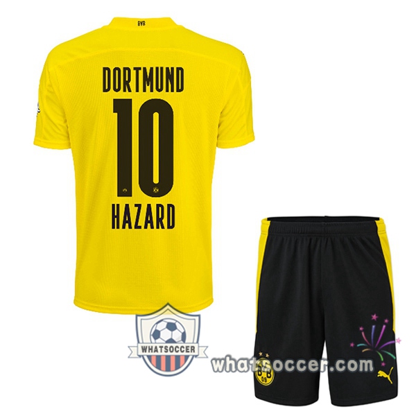 Dortmund BVB (Hazard 10) Kids Home Soccer Jerseys 2020-2021