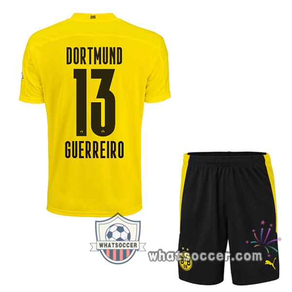 Dortmund BVB (Guerreiro 13) Kids Home Soccer Jerseys 2020-2021