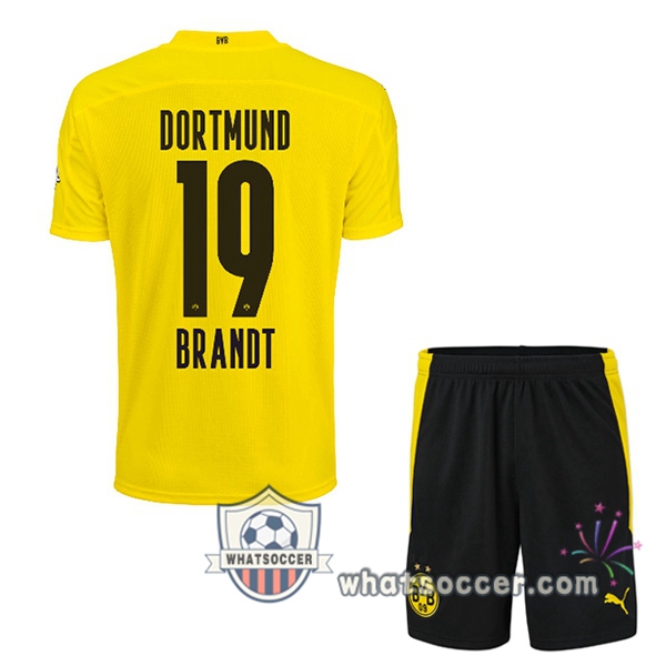 Dortmund BVB (Brandt 19) Kids Home Soccer Jerseys 2020-2021
