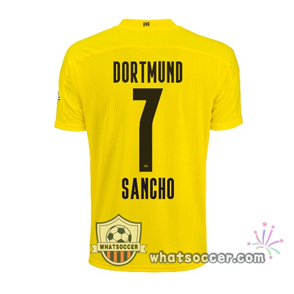 Dortmund BVB (Sancho 7) Home Soccer Jerseys 2020-2021