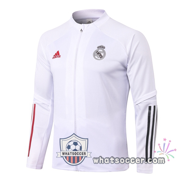 Real Madrid White Soccer Jacket 2020-2021