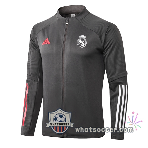 Real Madrid Dark Gray Soccer Jacket 2020-2021