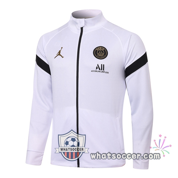 JORDAN Paris PSG White Soccer Jacket 2020-2021
