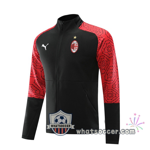 AC Milan Black Red Soccer Jacket 2020-2021